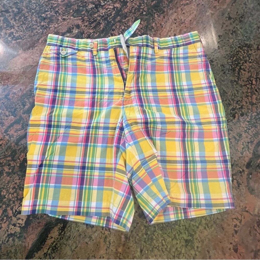 Plaid Multicolor Men's Athletic Shorts